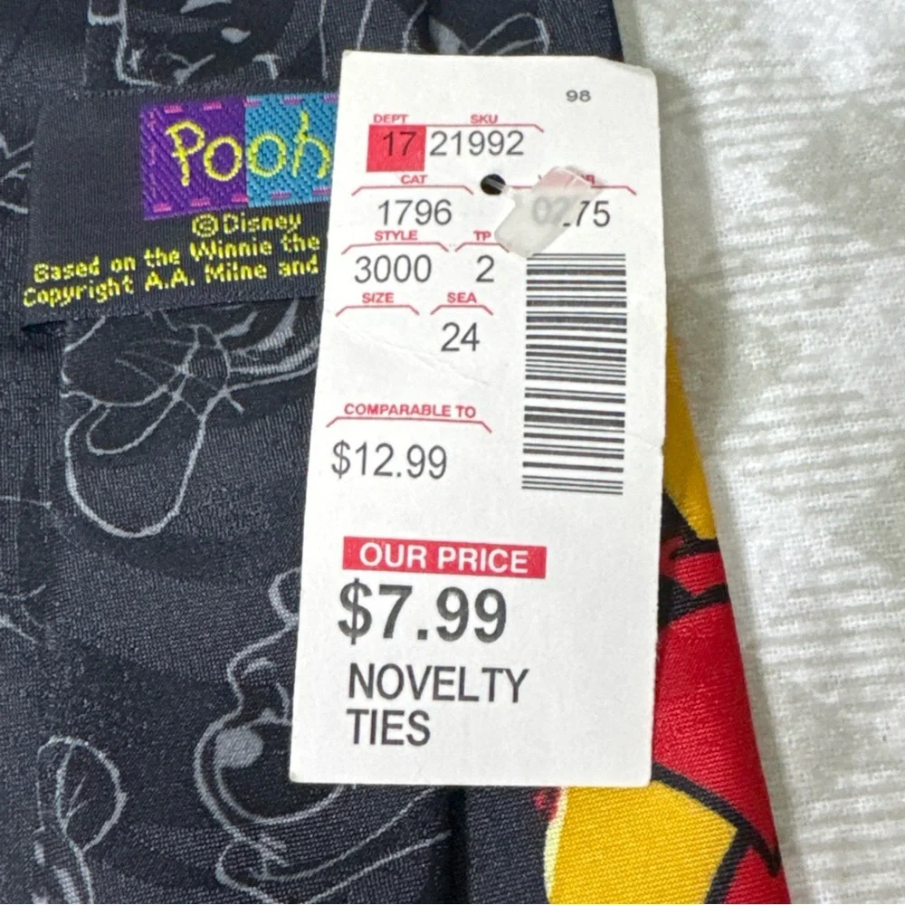 New With Tags Vintage Disney Winnie the Pooh & Tigger Necktie - Picture 3 of 5